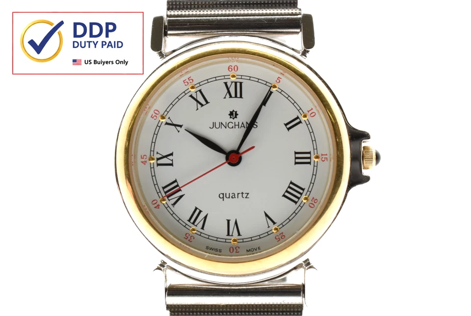 Reloj Mujer Vintage [CASI COMO NUEVO] JUNGHANS EWJ-1002M Cuarzo Blanco De JAPÓN Foto 1 de 4