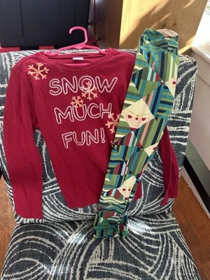 Gymboree (size 8) /Lularoe Leggings (lg/xl) Christmas Outfit - Image 1 of 4