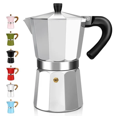 Espresso Maker 2 Cup 铝制炉灶 Moka 罐 100毫升 — 第 1/4 张图片