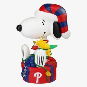 Snoopy & Woodstock Philadelphia Phillies Peanuts Christmas Light Up Bobblehead - Bild 1 von 1