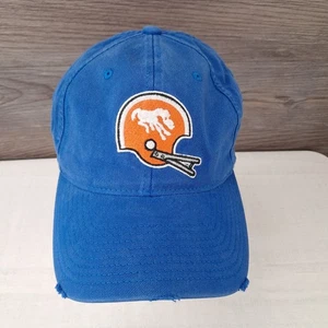 De Colección Reebok Denver Broncos Sombrero Envejecido Elastizado OSFM Azul Naranja Logo Retro - Imagen 1 de 12