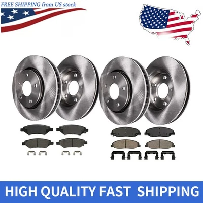 para Cadillac CTS 2008-2014 316mm Delantero 315mm Trasero Disco Rotor y Pastilla de Freno Cerámica Foto 1 de 3