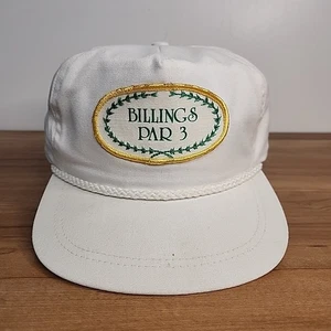 Gorra de golf imperial ajustable cuerda blanca Billings par 3 vintage - Imagen 1 de 8