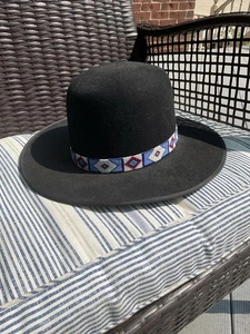 Stetson Hat American Buffalo Collection W/ Beaded Band 62/7 3/4 - Picture 1 of 7
