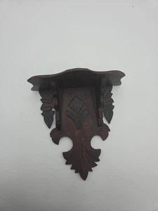 carved wooden wall shelf Black Forest style - Picture 1 of 7