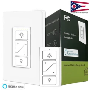 Interruptor de atenuación, interruptor de pared con control remoto inalámbrico funciona solo con Alexa - Imagen 1 de 11