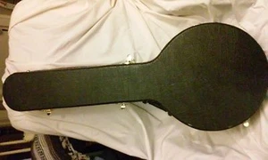 DELUXE BANJO CASE BLACK TOLEX OVER WOOD PLUSH-LINED GOLD HARDWARE-NEW! - Bild 1 von 4