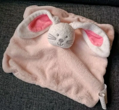 2020🌟DOUDOU PLAT KIMBALOO LAPIN Rabbit Rose moustache & Oreilles Gris Rose - Photo 1/3
