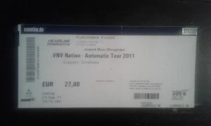VNV Nation Ticket Automatic Tour 2011 - Bild 1 von 1
