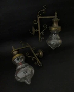 ✅ MERAVIGLIOSA ANTICA GRANDE COPPIA APPLIQUE META' 900 PAIR SCONCES ANTIQUE-4642 - Imagen 1 de 7