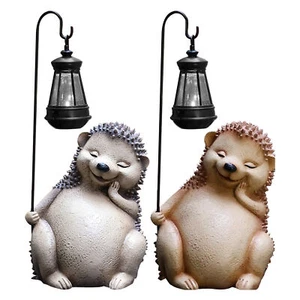 Hedgehog Garden Light Solar Light Animal Statue Solar Power Hedgehog well-suited - Picture 1 of 5