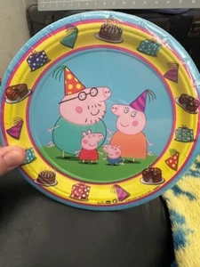 Peppa Pig 7" Dessert Plates Birthday Party Supplies 8ct. Party Tableware New! - Picture 1 of 2
