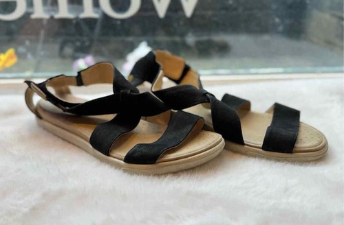 Scarpe Sandalo Nero Ecco Taglia 36 Usate Donna