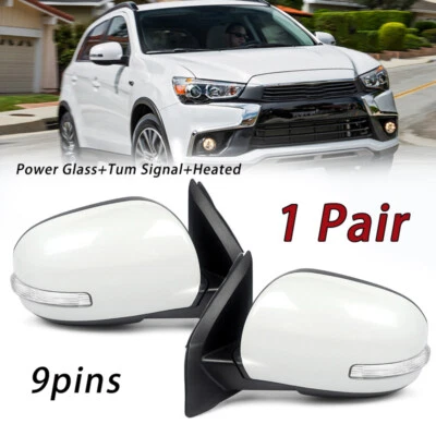 1 par de luces giratorias de espejo retrovisor de 9 cables para Mitsubishi Outlander Sport ASX 14-19 Foto 1 de 4