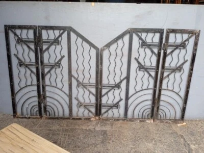 Portillon portail époque art deco 1930 fer battu - Photo 1/4