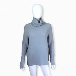 LAmade Grey Waffle Knit Turtleneck Sweater, S - Picture 1 of 4