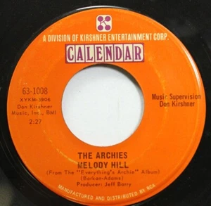 Rock 45 The Archies - Melody Hill / Sugar, Sugar On Calendar - Picture 1 of 2