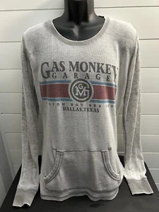 Men’s Gas Monkey Garage XXL Zen by J America Long Sleeve Thin Shirt Gray Dallas - Picture 1 of 9