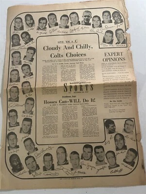 1958 Baltimore American Baltimore Colts Giants Johnny Unitas Campeonato Mundial Foto 1 de 4