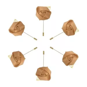 6 Pcs Groom Boutonnieres Rose Boutonnieres Pins for Men Wedding Ceremony Anni... - Picture 1 of 5