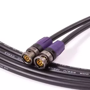 Van Damme "Single Link" UltraHD 12G Video Koaxialkabel. 4K UHDTV. Lila Stiefel - Bild 1 von 3