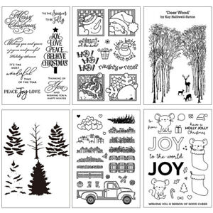 Christmas Clear Stamp Tree Rubber Silicon Seal Scrapbooking Embossing Card Craft