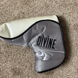 Odyssey Divine Ladies Putter Head Cover Synthetic Silver White Embroidered - Picture 1 of 5