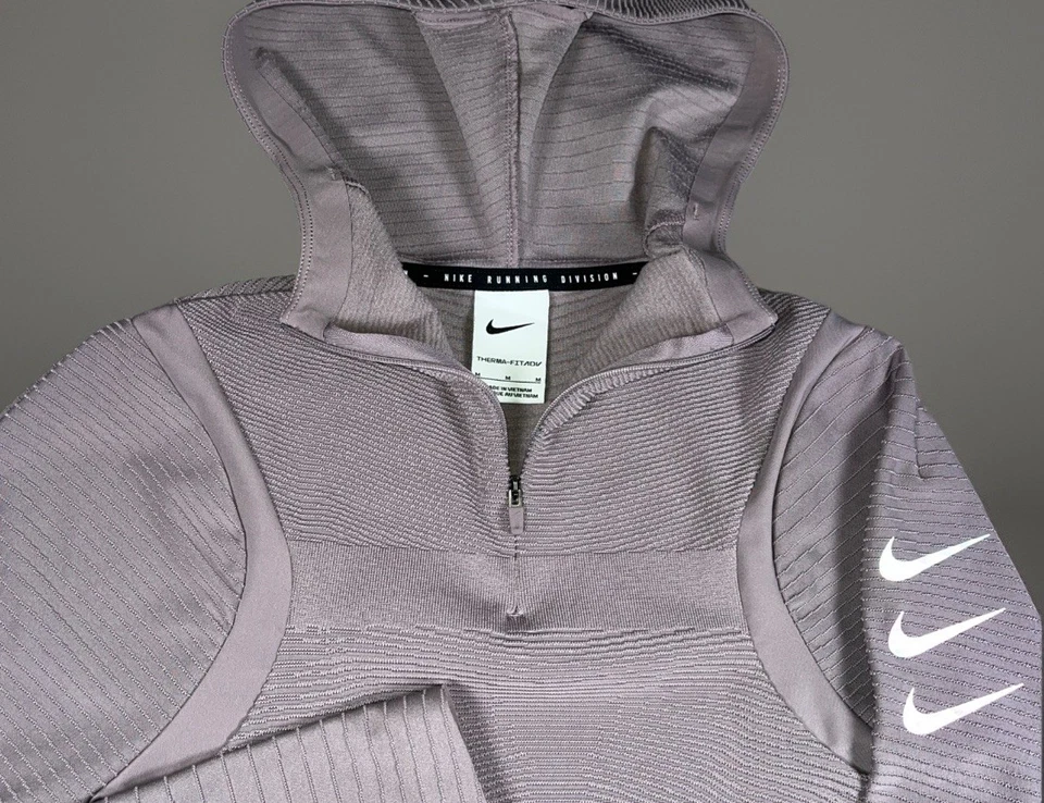 Nike Therma-Fit ADV 1/4 Zip Hoodie Women M Purple Advanced Tech Sweatshirt-EUC - Image 1 of 4