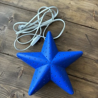 Lámpara de Luz de Noche Colgante de Pared Estrella Azul Ikea 10" PROBADA/FUNCIONA Foto 1 de 4