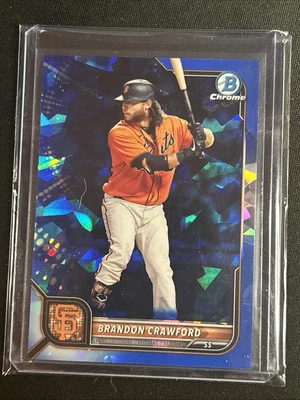 🔥Brandon Crawford 2022 Bowman Chrome Sapphire #75 - SF Giants UCLA Bruins - Image 1 of 2