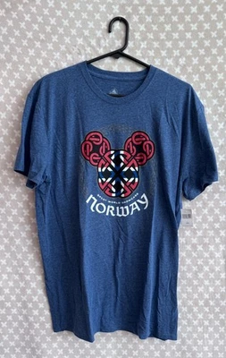 Camiseta Mickey Mouse Pabellón Noruega Parques Disney EPCOT | Adulto Grande (L) Nueva con Etiquetas Foto 1 de 4