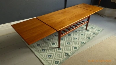 Danish coffee table Trioh extending table vintage teak table mid century modern - Image 1 of 4
