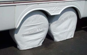 2 ADCO 30 to 32" TIRE COVERS Motorhome RV fit 16" 16.5" rim Polar White 3952 - Picture 1 of 1