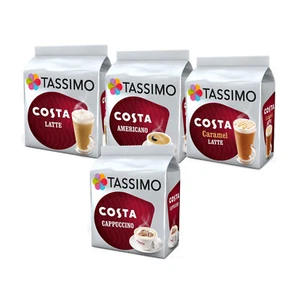 Tassimo Costa Coffee Lovers Bundle Variety Pack Box T-Discs Pods 40 Drinks Cups - Picture 1 of 5