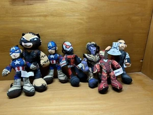 LOT OF 7 MARVEL AVENGERS PLUSH THOR, IRONMAN AND CAPTAIN AMERICA STUFFED More - Picture 1 of 4