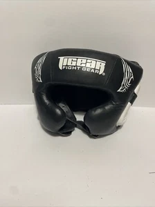 Tigear Fight Gear Sparring Headgear Size L Black MMA Karate Boxing - Picture 1 of 6