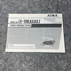 Sistema de tocadiscos estéreo AIWA LX-120E,H,G,U,K,Z manual de instrucciones de funcionamiento - Imagen 1 de 21