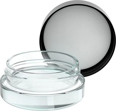 Paquete de 90 frascos de vidrio transparente de 7 ml con tapas negras para aceites cremas y ceras Foto 1 de 4