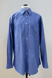 Nordstrom Men’s Shop Traditional Fit Blue Long Sleeve Dress Shirt Size 16/34 - Picture 1 of 11
