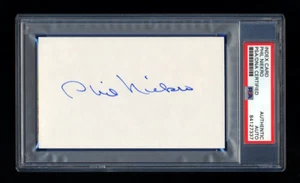 PHIL NIEKRO SIGNED INDEX CARD MINT PSA/DNA SLABBED AUTOGRAPHED ATLANTA BRAVES - Picture 1 of 1