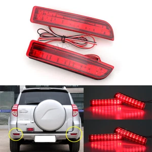 2x Luz de freno reflector de parachoques trasero LED para Toyota RAV4 Avensis Estate - Imagen 1 de 8