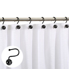 12pcs Bath Curtain Rings Hollow Ball Design Suspension Window Gauze Shower