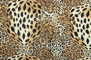 1m Leopardenmuster Jersey Print. Viskose/Elasthan. 4 Wege Stretch - Bild 1 von 3