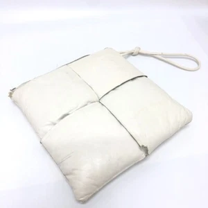 BOTTEGA VENETA Paddet Maxi Intrecciato Clutch bag Leather White - Picture 1 of 14