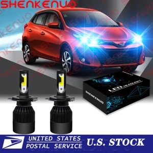 For TOYOTA Yaris 2004-2019 LED Headlight Kit H4 9003 8000K Blue High/Low Bulb - Picture 1 of 10