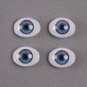 2 globos oculares acrílicos ojos azules suaves PR 21 mm ovalados para muñecas bebé renacido de 20"-22" hágalo usted mismo - Imagen 1 de 7