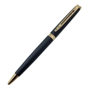 Good WATERMAN Metropolitan Essential Matte Black GT Ballpoint Pen - JAPAN - Picture 1 of 3