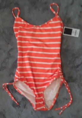 NUEVO CON ETIQUETAS TRAJE DE BAÑO JUICY COUTURE TALLA XS NARANJA/BLANCO A RAYAS 1 PIEZA PRECIO DE VENTA SUGERIDO POR EL FABRICANTE 98,00 Foto 1 de 2