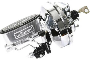 67-70 Ford Mustang Polished Wilwood Master Cylinder & Chrome Booster /Prop Valve - Picture 1 of 7