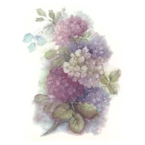 Flowers Hydrangea Overglaze Ceramic Decals - Picture 1 of 8